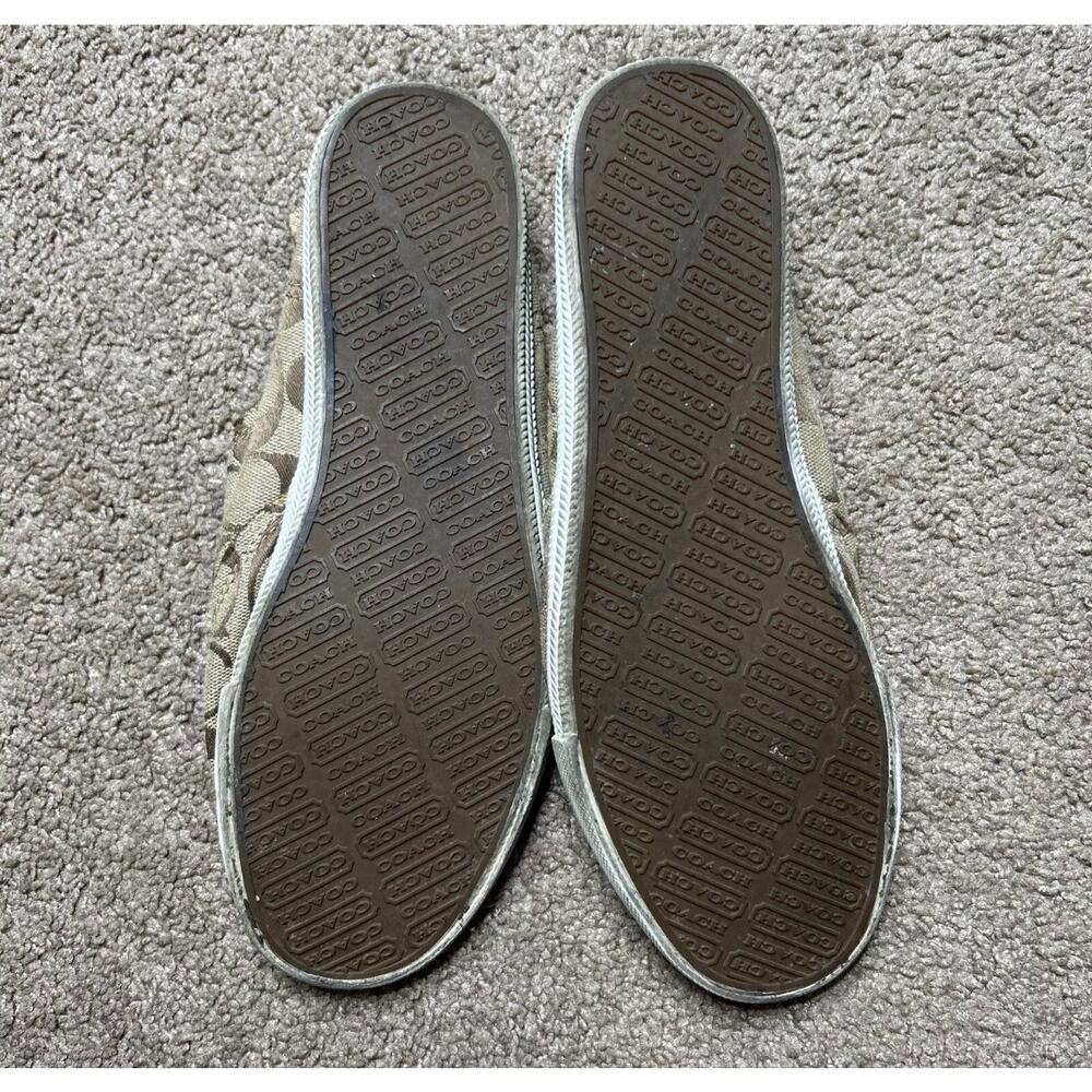 Coach Womens Size 8.5B Katie Canvas Slip On Sneaker Brown Signature Shoes - Picture 5 of 5